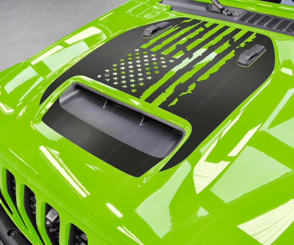 Mojave / 392 Hood Decal - Distressed Flag