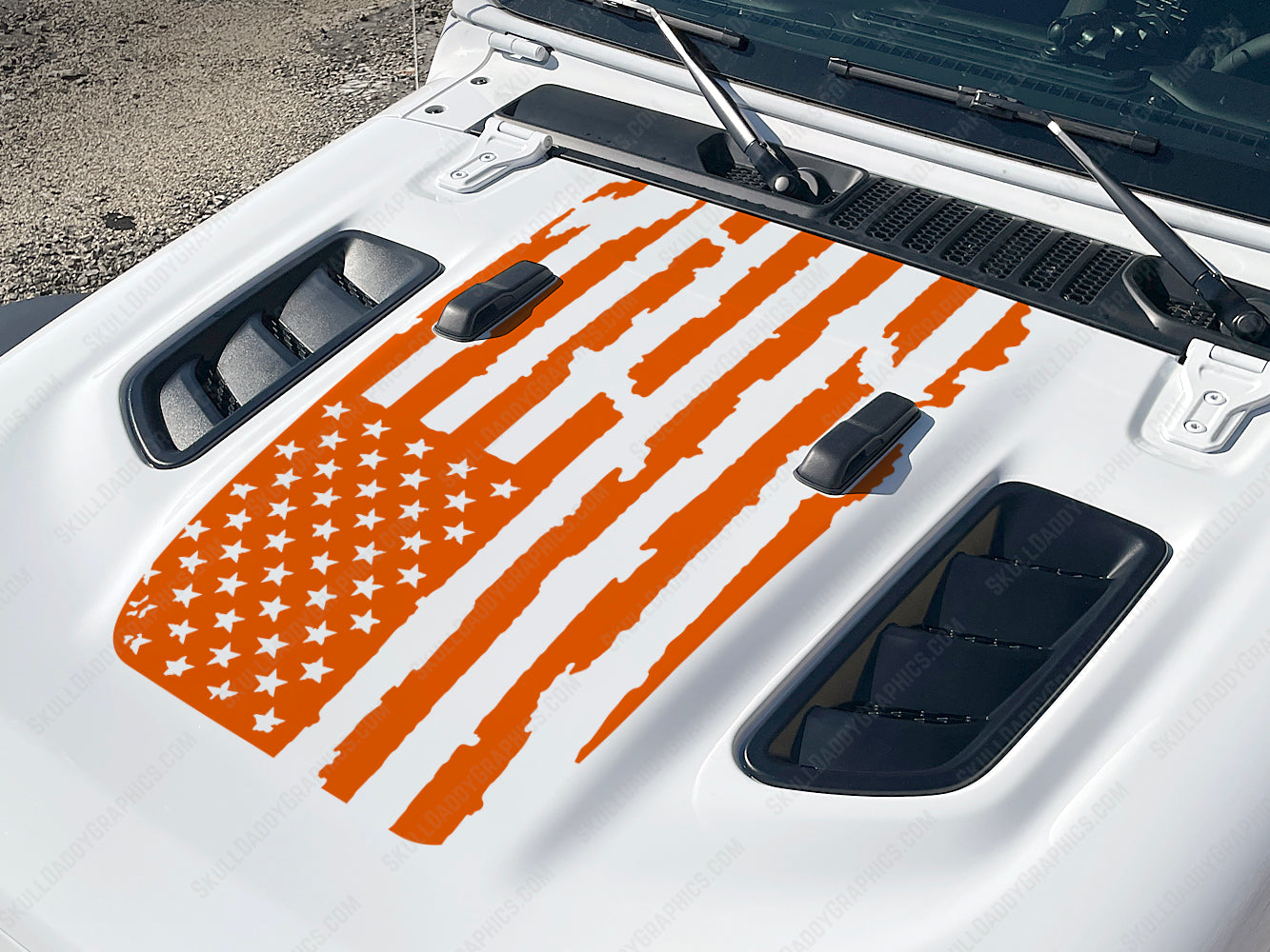 Rubi Hood Decal - Distressed Flag