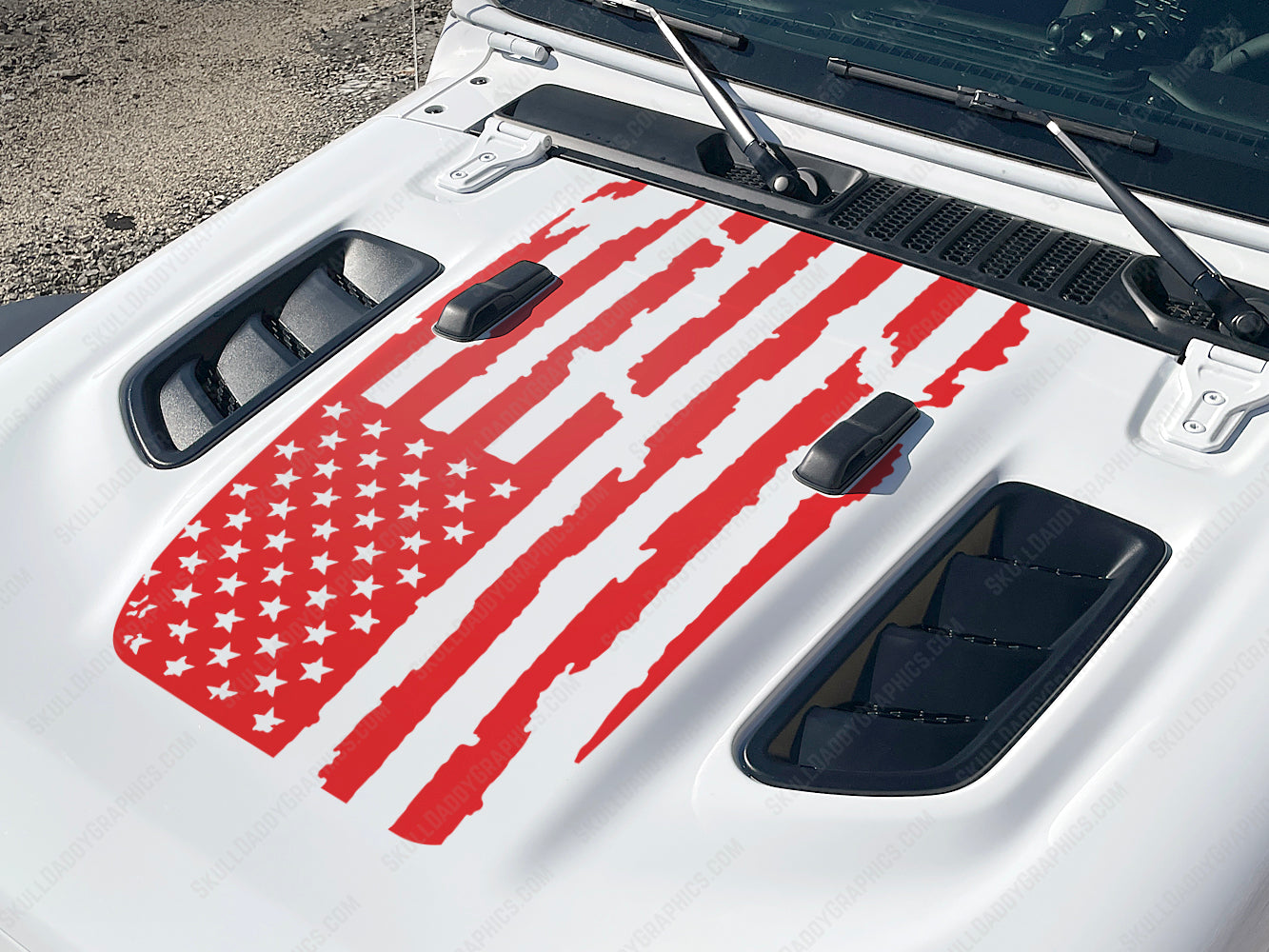 Rubi Hood Decal - Distressed Flag
