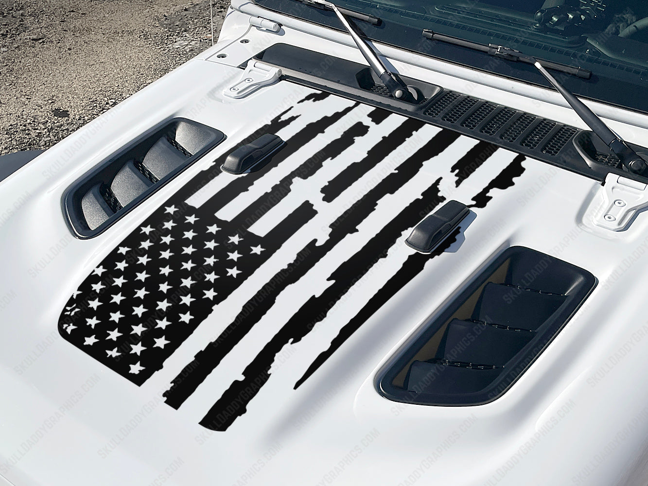 Rubi Hood Decal - Distressed Flag