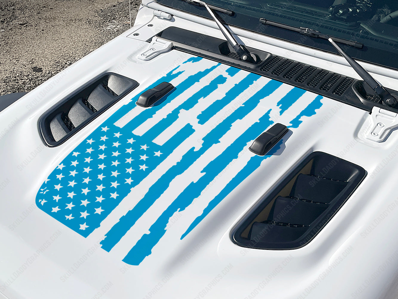 Rubi Hood Decal - Distressed Flag