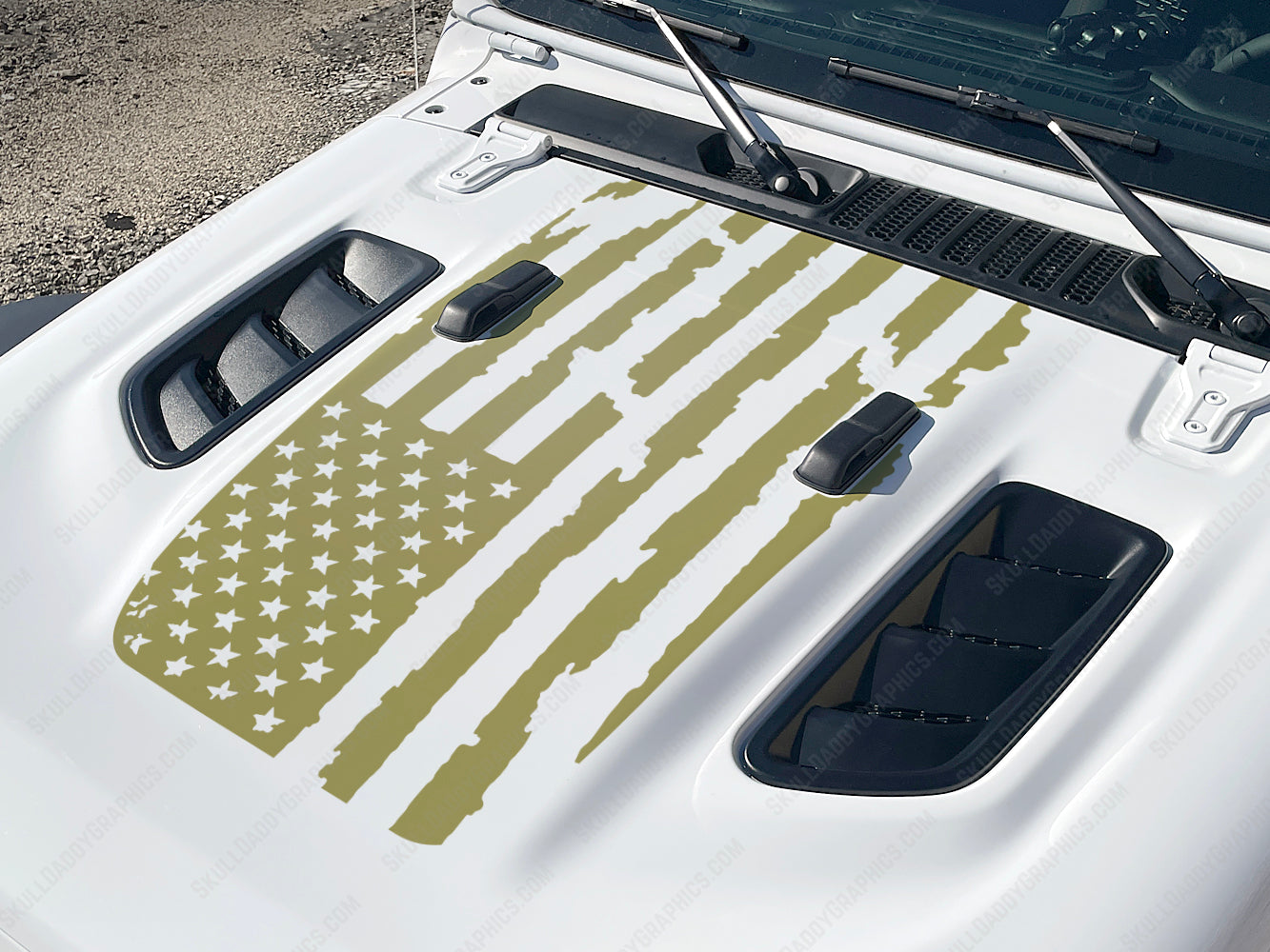 Rubi Hood Decal - Distressed Flag