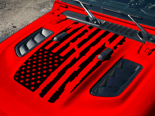 Rubi Hood Decal - Distressed Flag