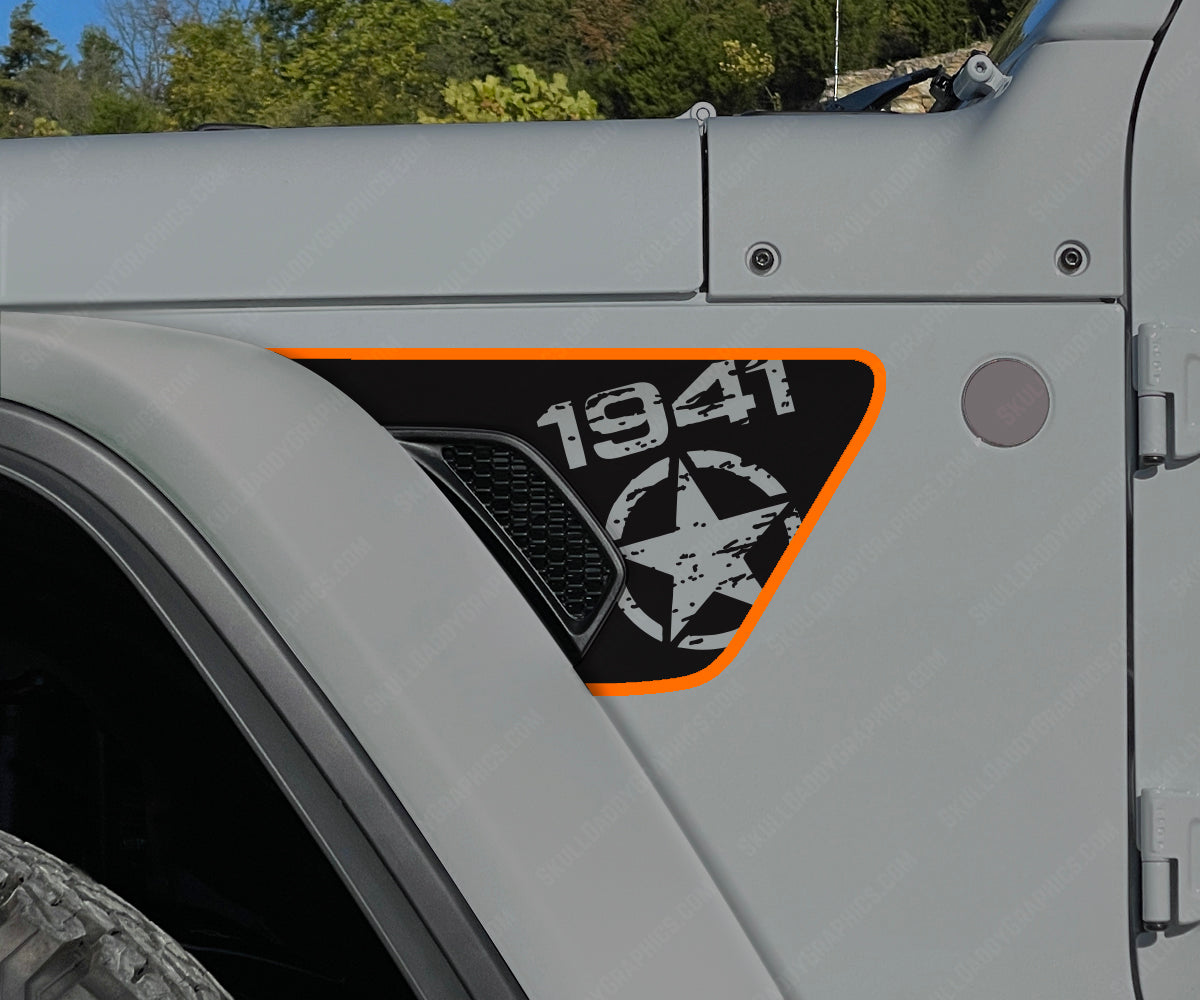 Fender Vent Decal - 1941 Distressed Star