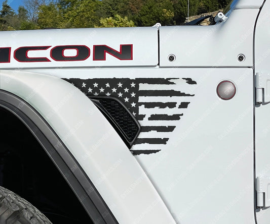 Fender Vent Decal - Distressed Flags