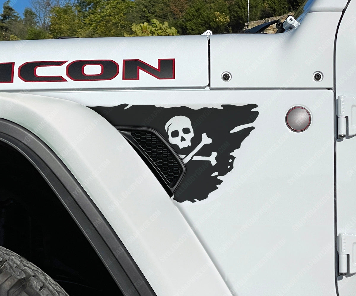 Fender Vent Decal - Pirate Flags