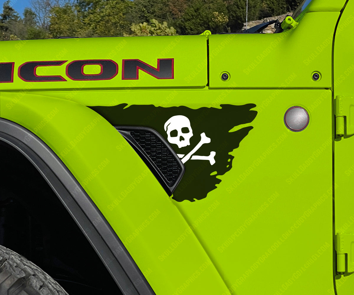 Fender Vent Decal - Pirate Flags