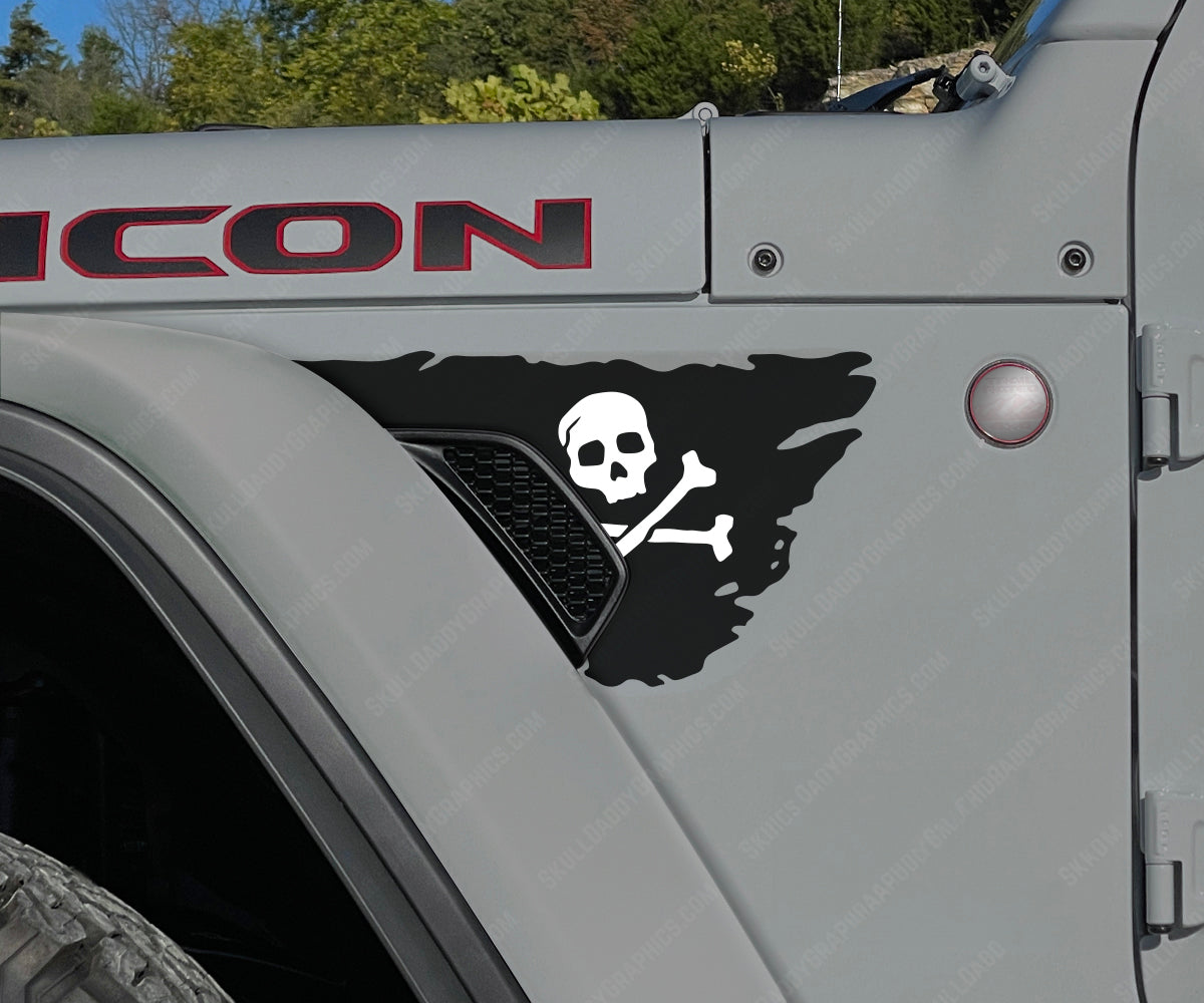 Fender Vent Decal - Pirate Flags