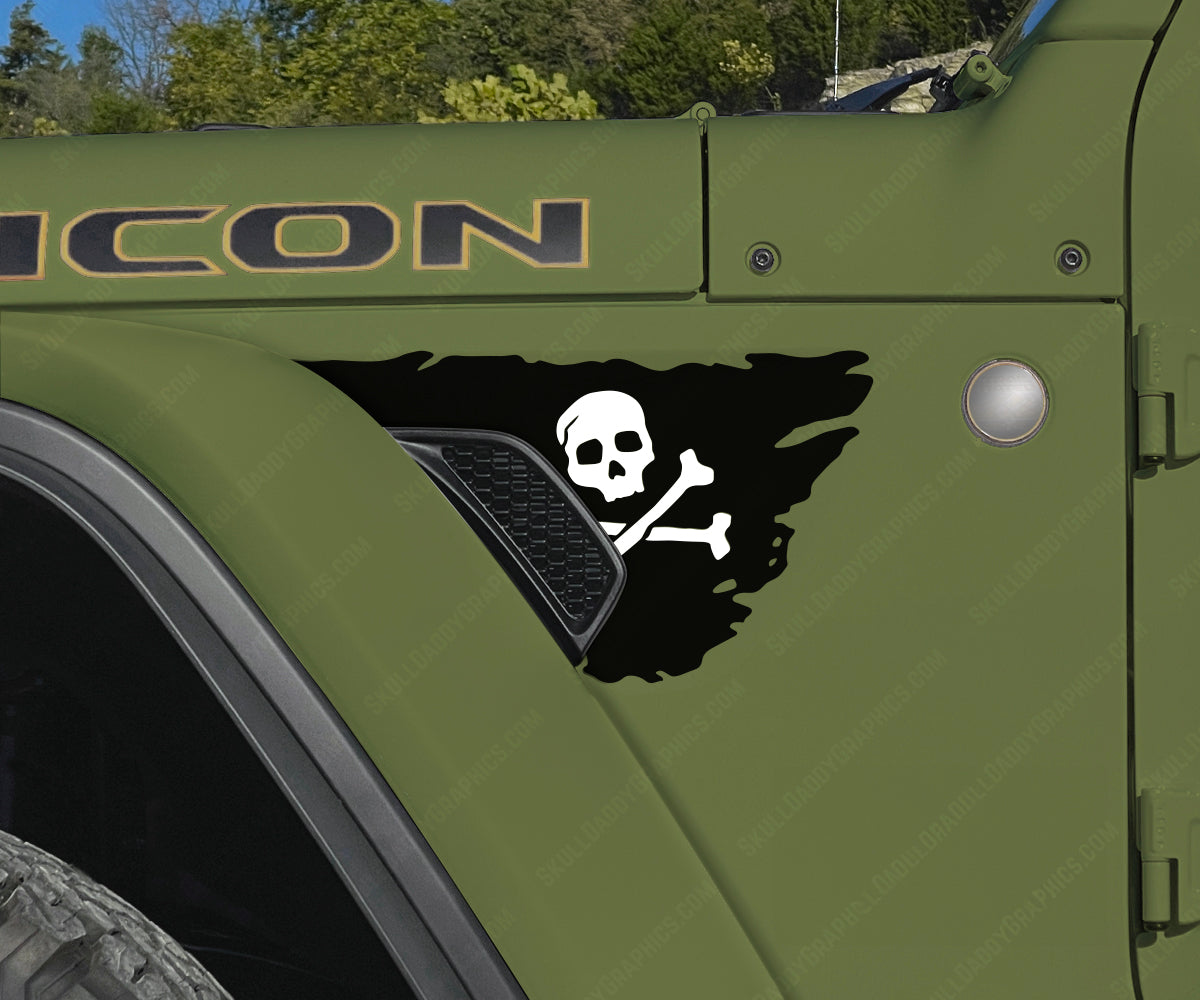 Fender Vent Decal - Pirate Flags