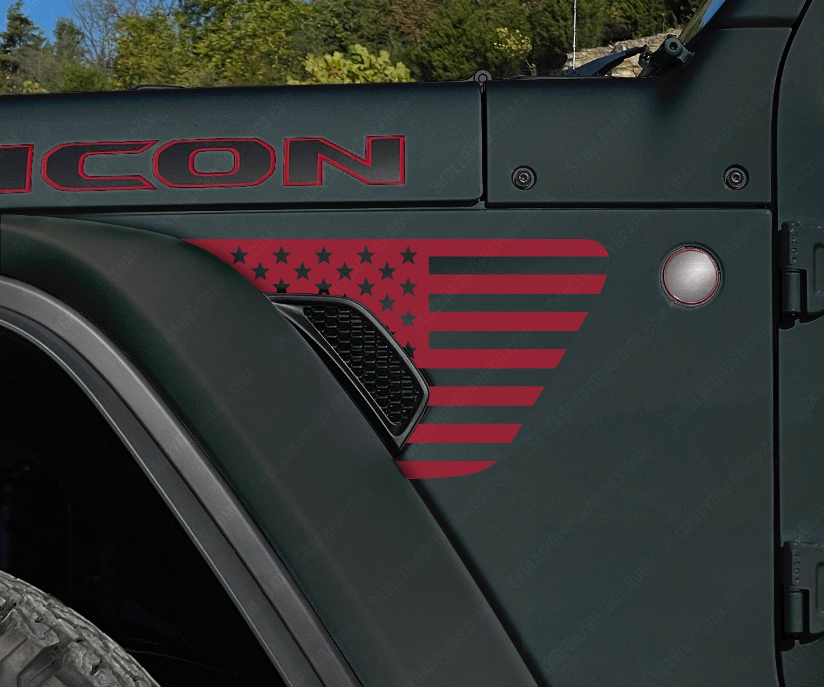 Fender Vent Decals - Standard Flags