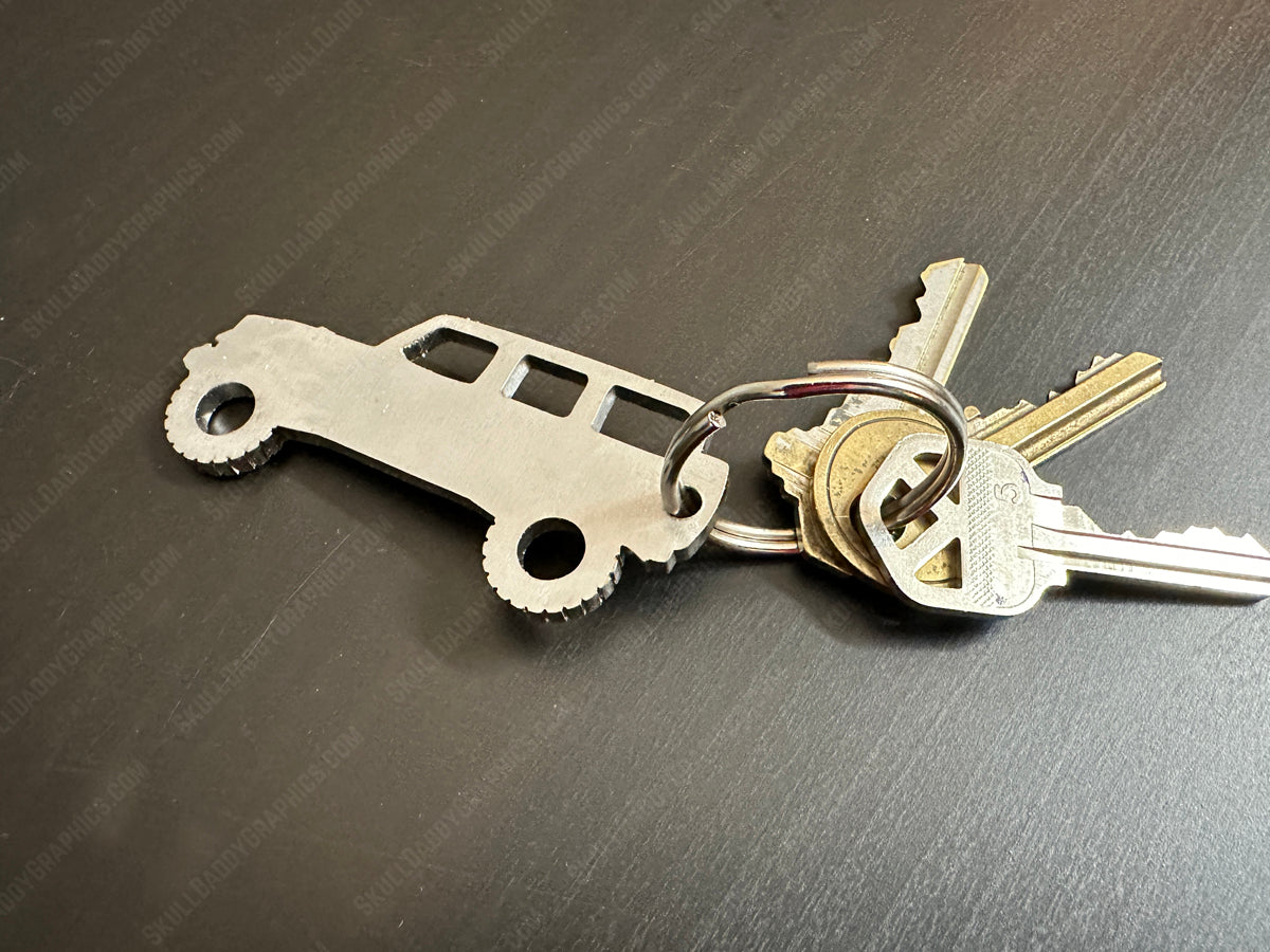 Stainless Steel Keychain to fit 2018-2025 Jeep Wrangler JL JLU 4 door