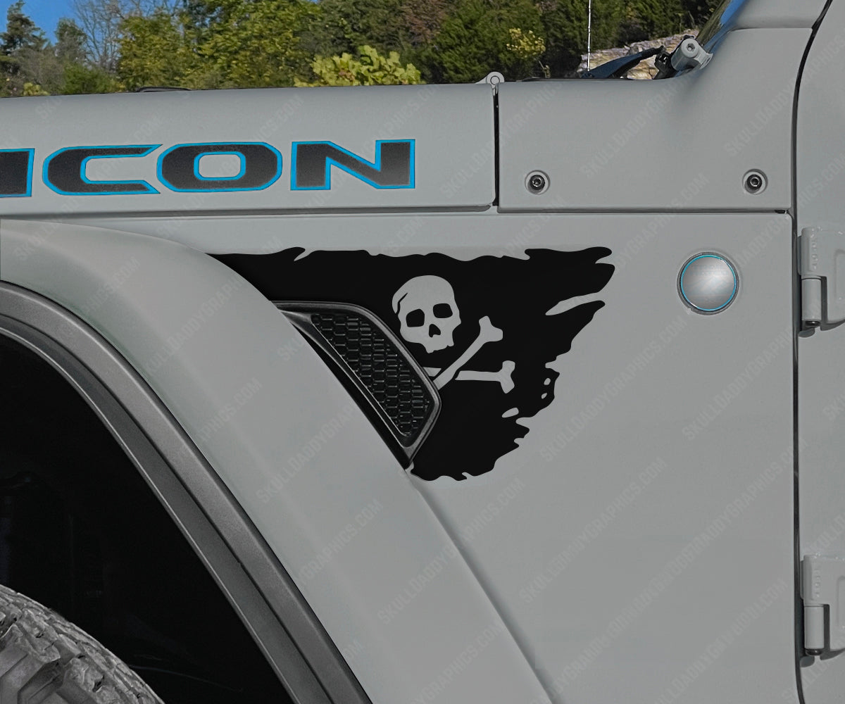 Fender Vent Decal - Pirate Flags
