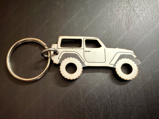 Stainless Steel Keychain to fit 2018-2026 Jeep Wrangler JL 2 door
