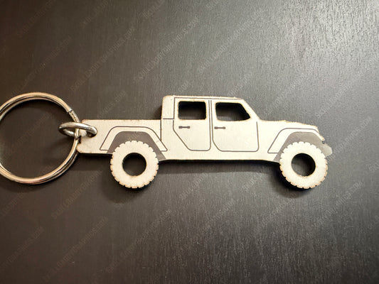 Stainless Steel Keychain to fit 2020-2025 Jeep Gladiator JT