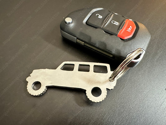 Stainless Steel Keychain to fit 2018-2025 Jeep Wrangler JL JLU 4 door