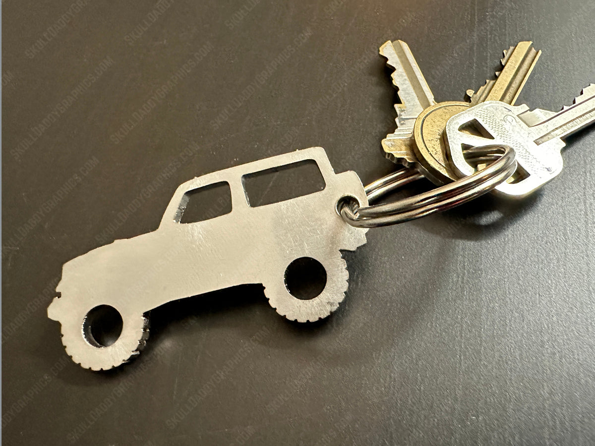 Stainless Steel Keychain to fit 2018-2025 Jeep Wrangler JL 2 door
