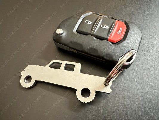 Stainless Steel Keychain to fit 2020-2025 Jeep Gladiator JT